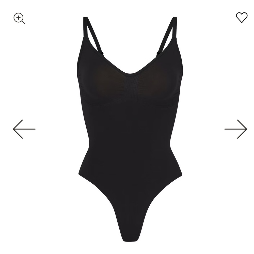 NWOT SKIMS Seamless Sculpt Thong Bodysuit - Onyx
